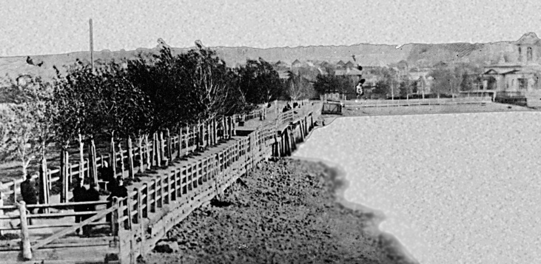 Плотина Режевского пруда в начале XX века
