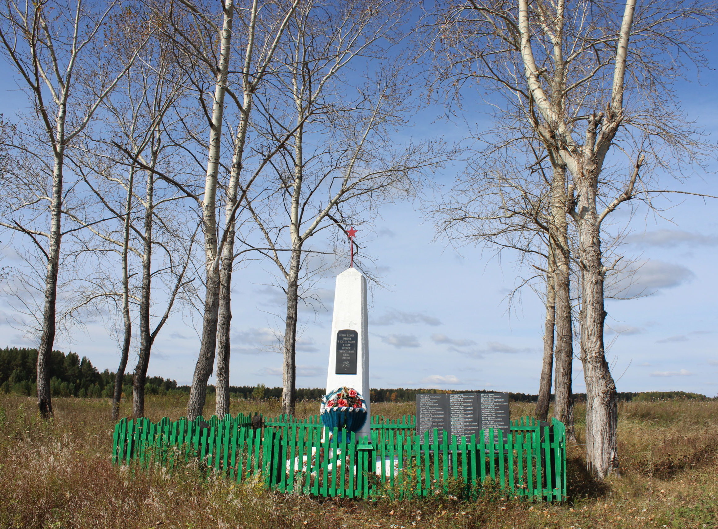 Памятник погибшим в годы Великой Отечественной войны в исчезнувшей деревне Новые Кривки