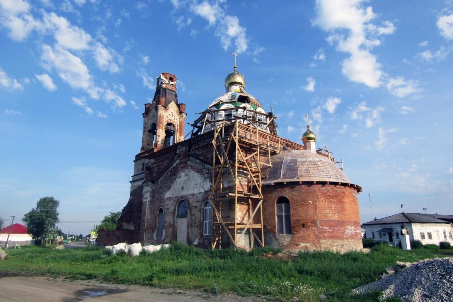Храм Флора и Лавра в процессе реставрации. 2020 год