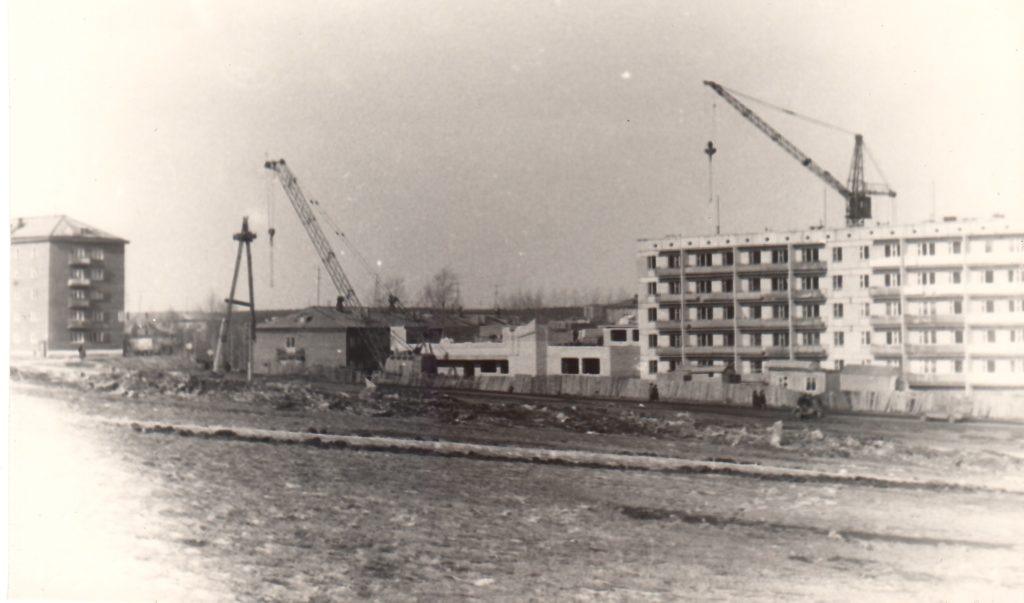 Строительство библиотеки Гавань во второй половине 1980-х годов