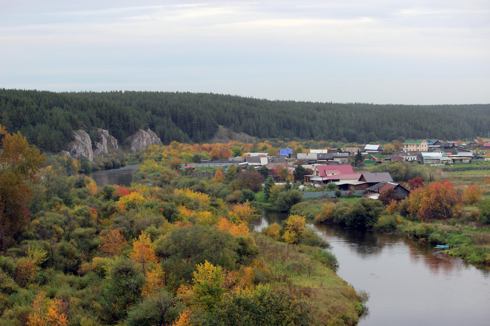 Золотая осень в селе Першино Режевского района