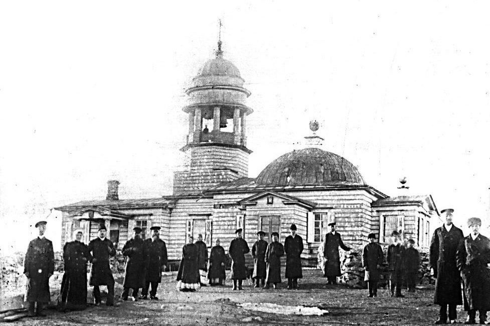 История Режа. Деревянный храм Иоанна Предтечи на Орловой горе. Фото 1890 года