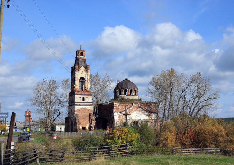 Село Клевакинское: пейзаж с храмом